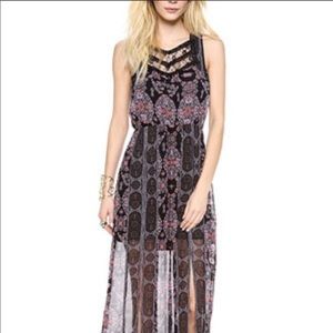 Free People Moroccan print maxi dress, size 0